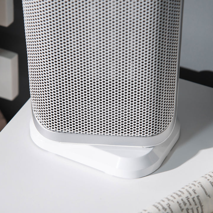 Electric Space Heater Freestanding Oscillating Ceramic Heater with 3 Adjustable Modes, Tip-Over and Overheat Protection, 1000W/2000W, White