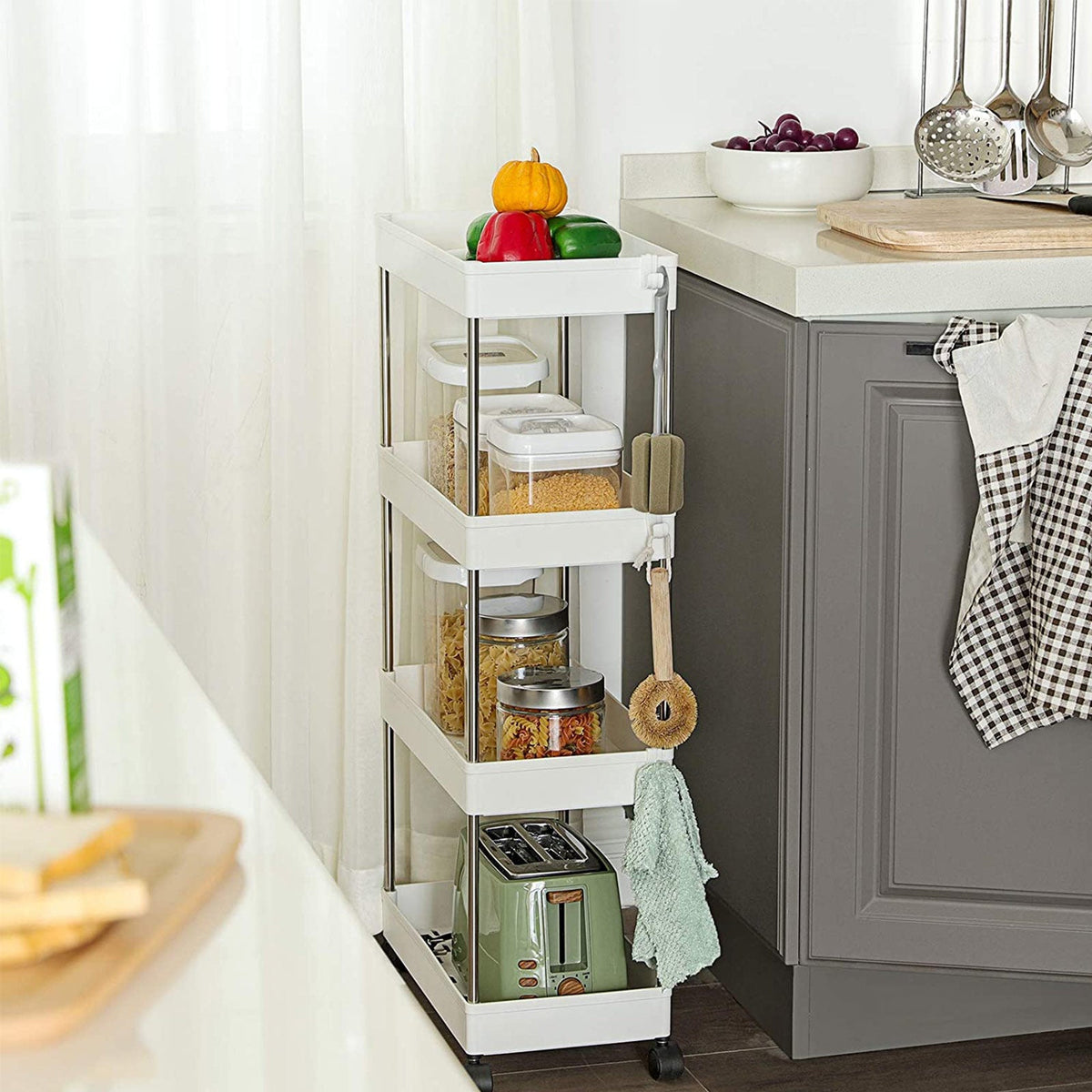 SONGMICS 4-Tier Storage Trolley