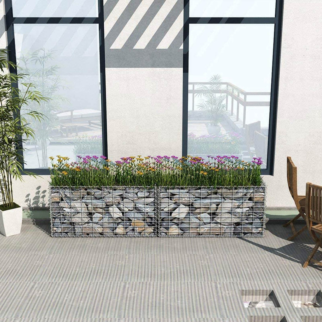 Stone Basket Garden Fence