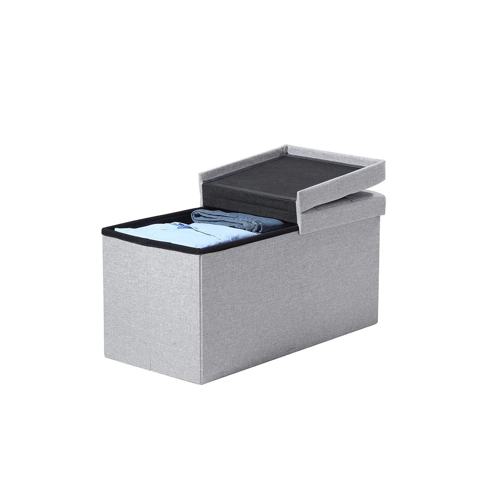 SONGMICS Storage Ottoman with Flipping Lid