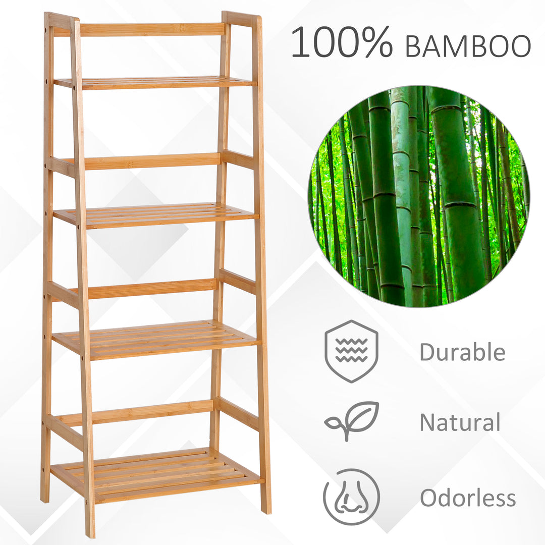 4 Tier Ladder Shelf Storage Unit