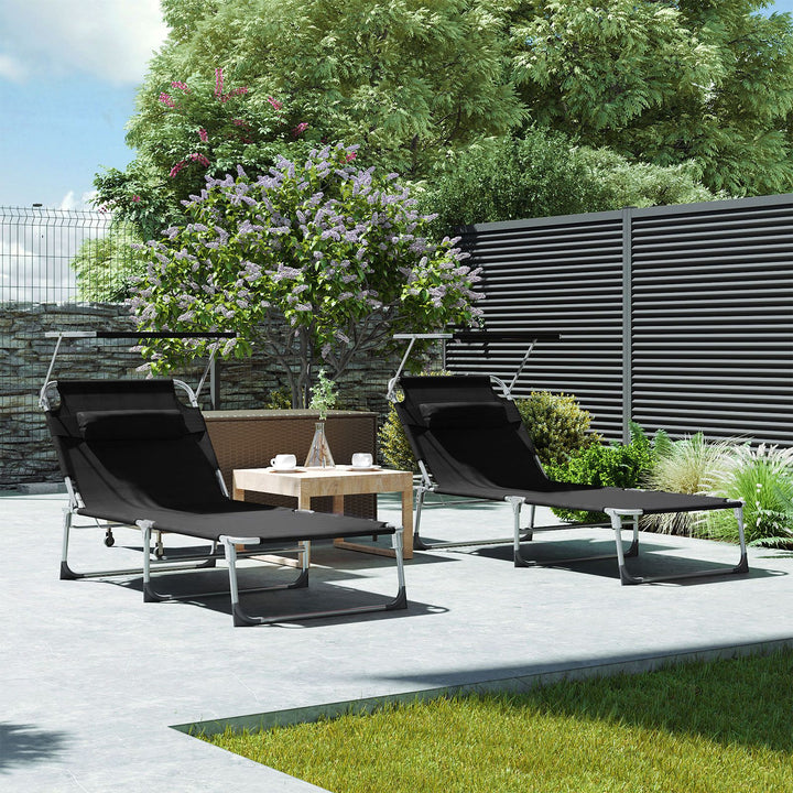 Sun Lounger with Headrest