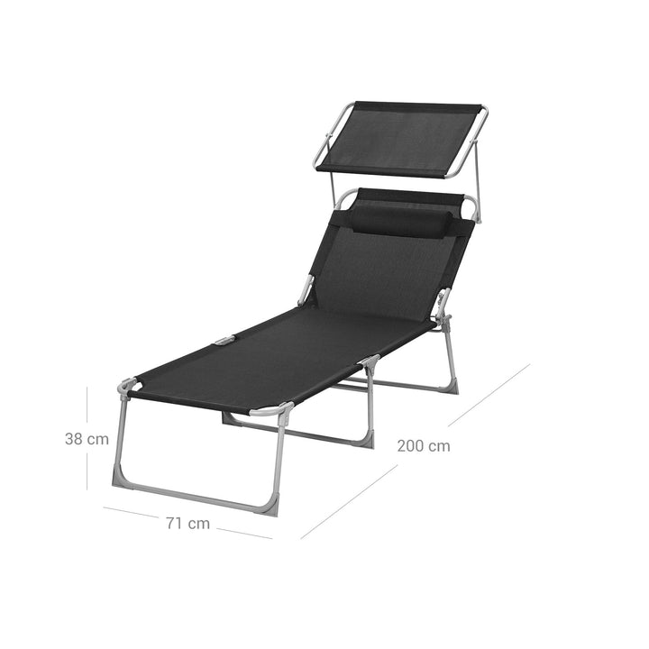 Sun Lounger with Headrest