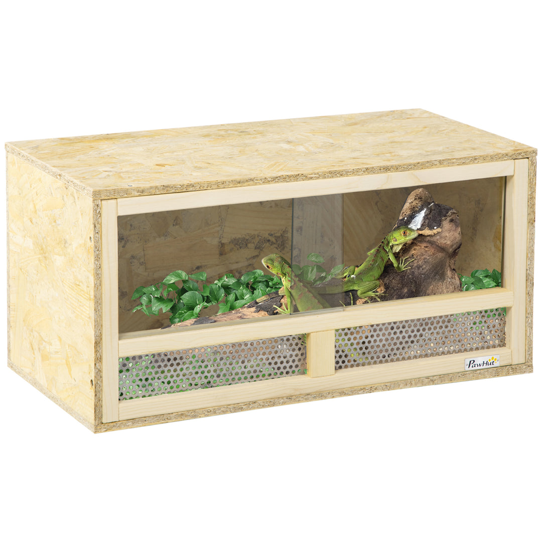 Terrarium Vivarium, Climbing Pet Containers, Reptile Habitat with Sliding Doors, Breathable Mesh, Easy to Install, for Lizards