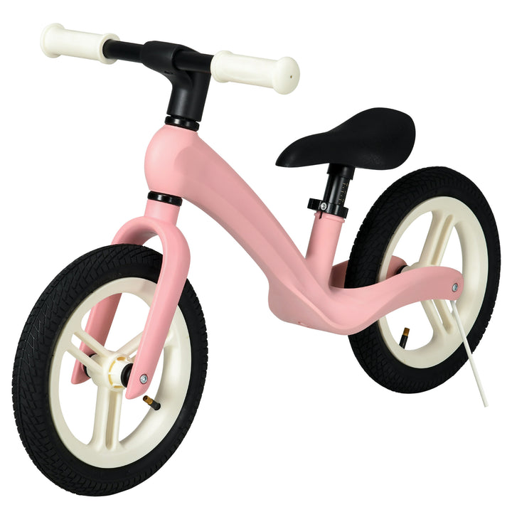 Kids Balance Bike, Lightweight with Adjustable Seat, Rubber Wheels - Pink