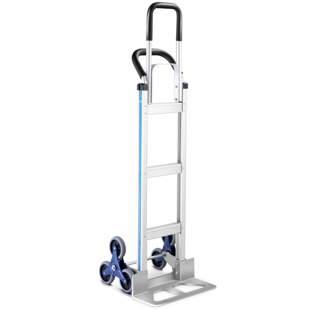 2-In-1 Aluminum Hand Truck with 6 Wheels and 2 Loop Handles