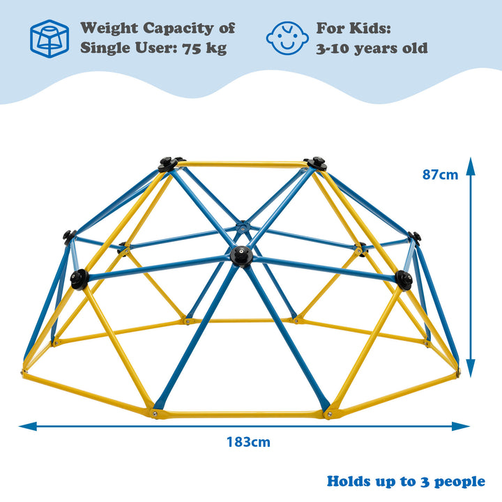 Toddler Climbing Frame Monkey Bar Jungle Gym with Convenient Grip-6 FT