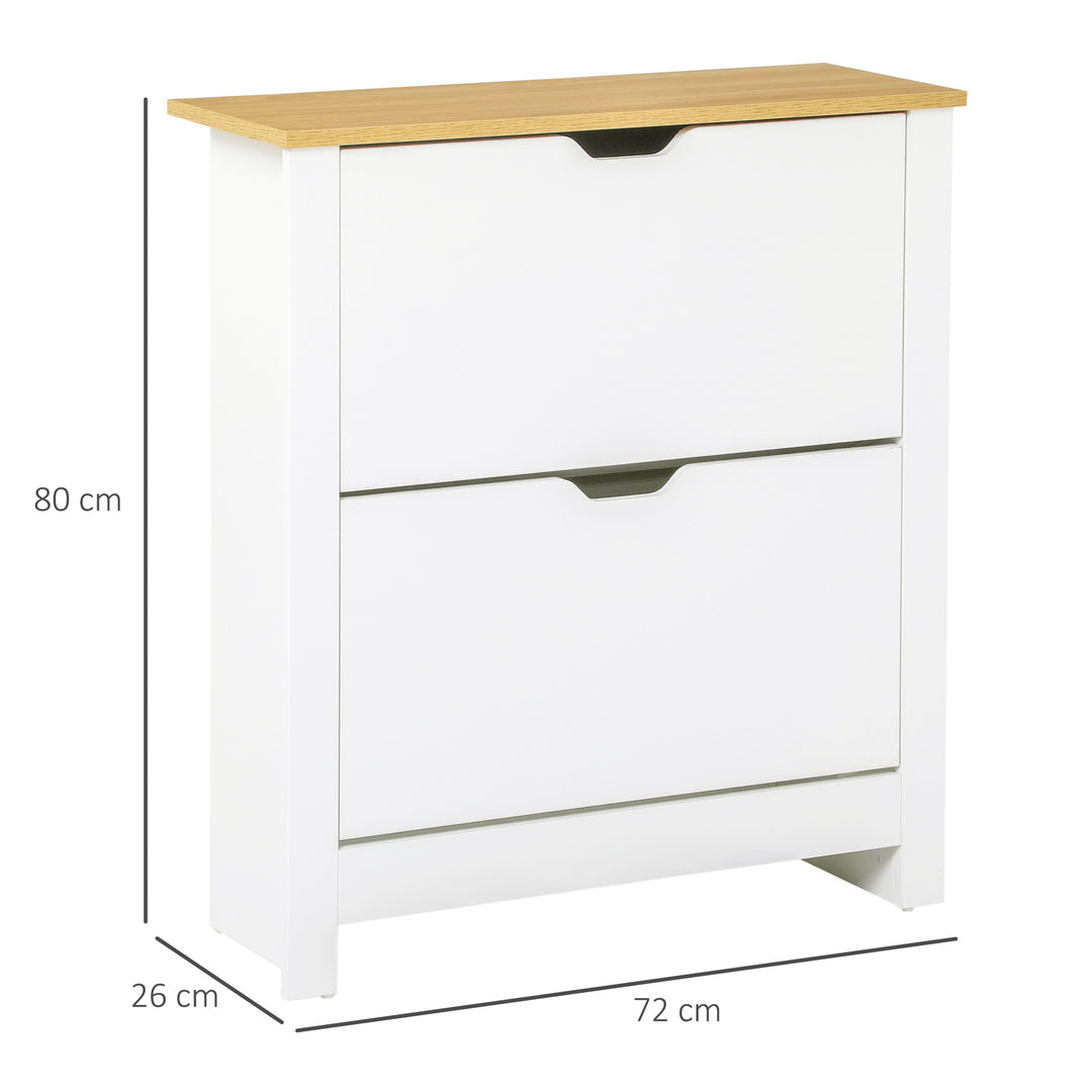 Shoe Storage Cabinet Modern Stylish Unit Furniture White