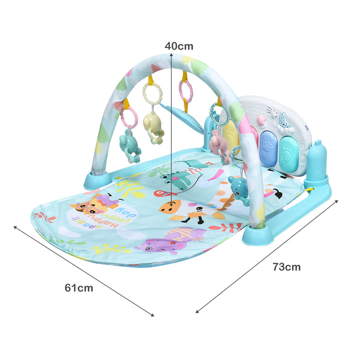 Baby Play Mat with Lights and  Music for Newborn-Blue