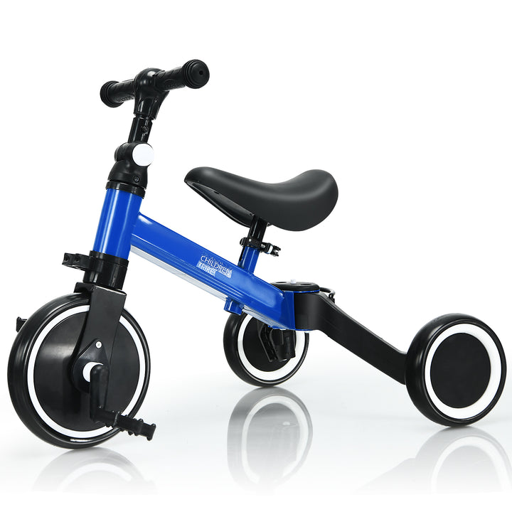 Kids Bike Trike with Detachable Pedal- Blue