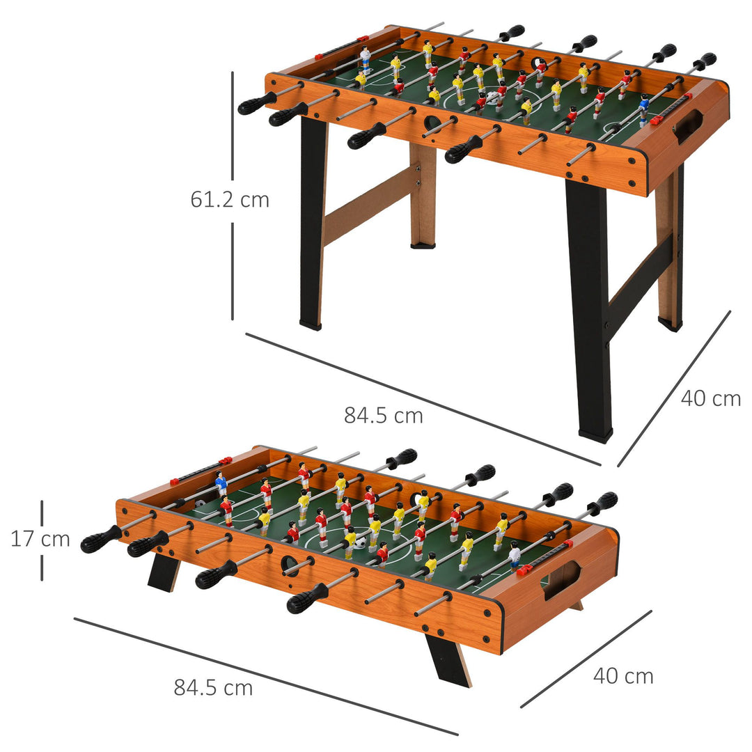 Soozier Foosball Table Heavy Duty  84.5cm for Arcades, Pub, Game Room, 8 Rods, 2 Balls