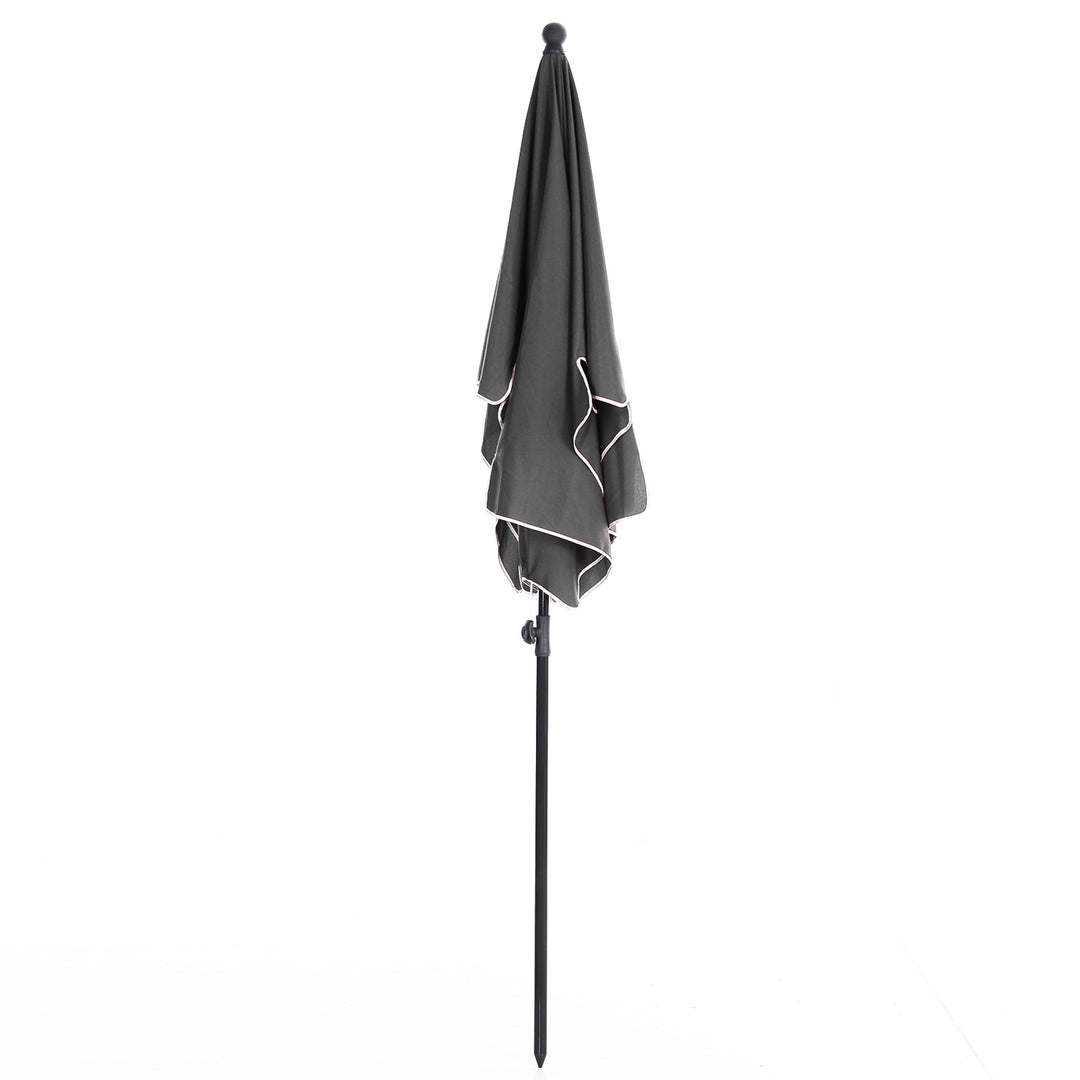 Aluminium Sun Umbrella Parasol Patio Garden Rectangular Tilt 2M x 1.25M