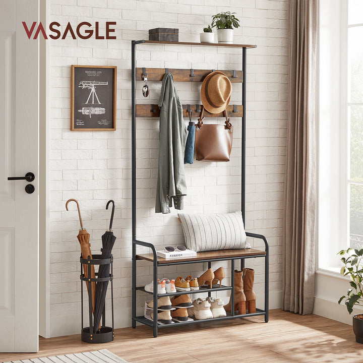 VASAGLE VASAGLE Coat Rack with Shoe Bench