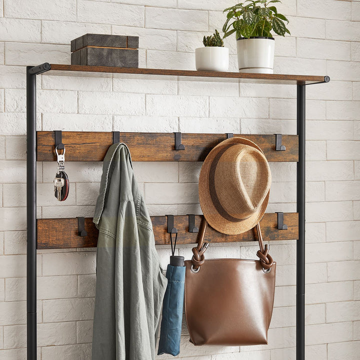 VASAGLE Coat Rack with Shoe Bench