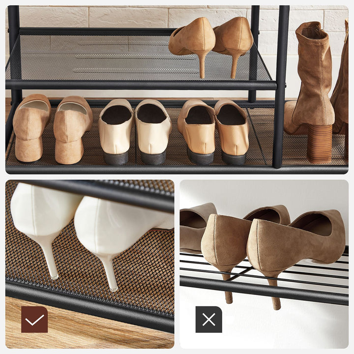 VASAGLE Coat Rack with Shoe Bench