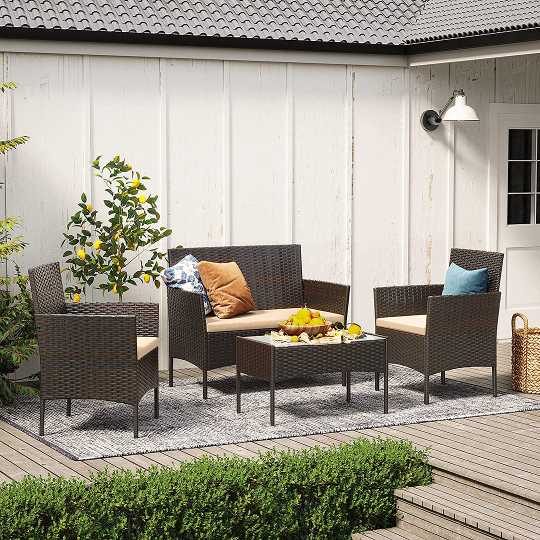 4 Pieces Outdoor Furniture Set