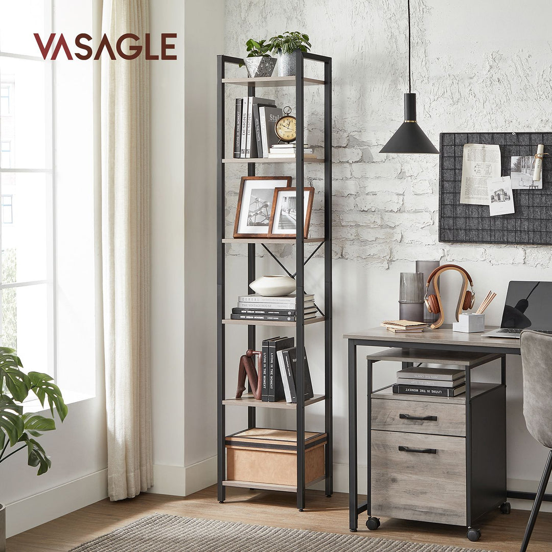 VASAGLE 6 Tier Standing Bookshelf