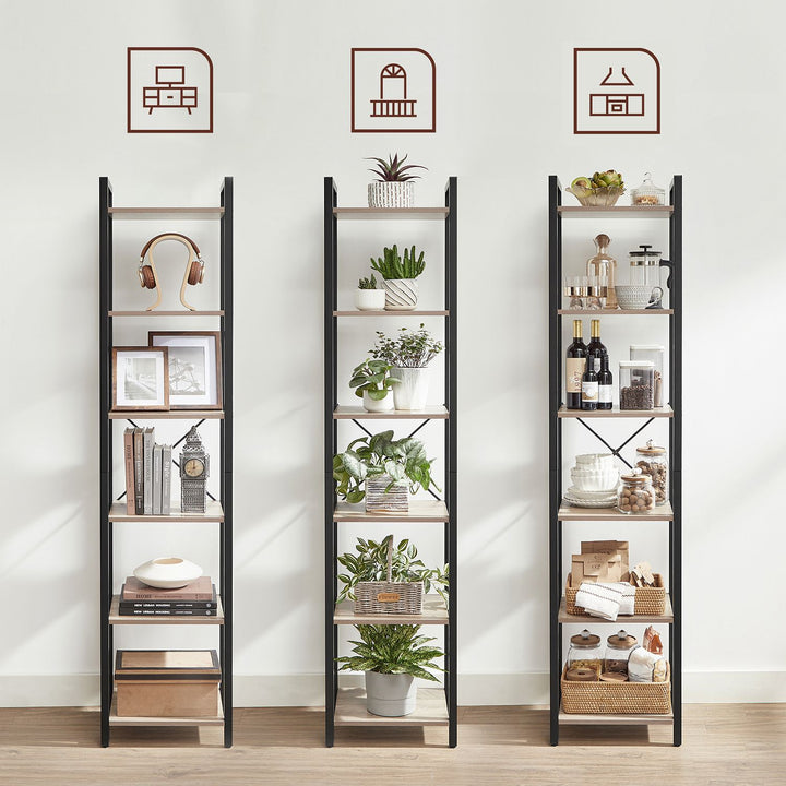 VASAGLE 6 Tier Standing Bookshelf