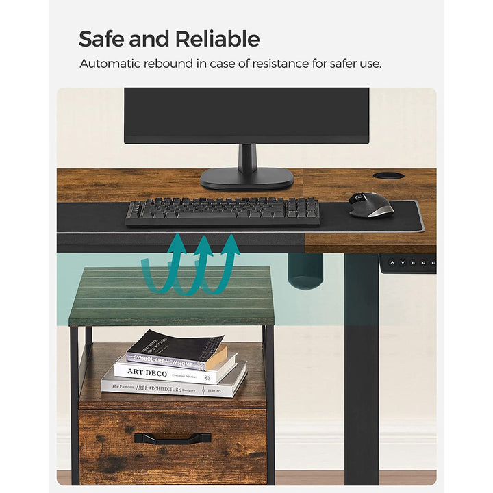 SONGMICS Electric Standing Desk 60 x 140 x (72-120) cm
