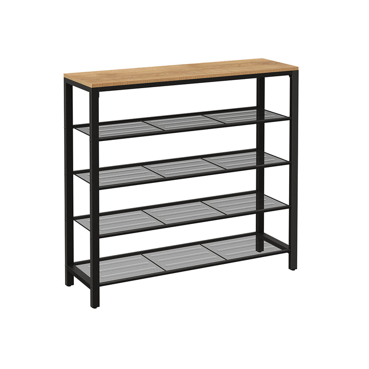Shoe Rack Honey Brown and BlackS015B05