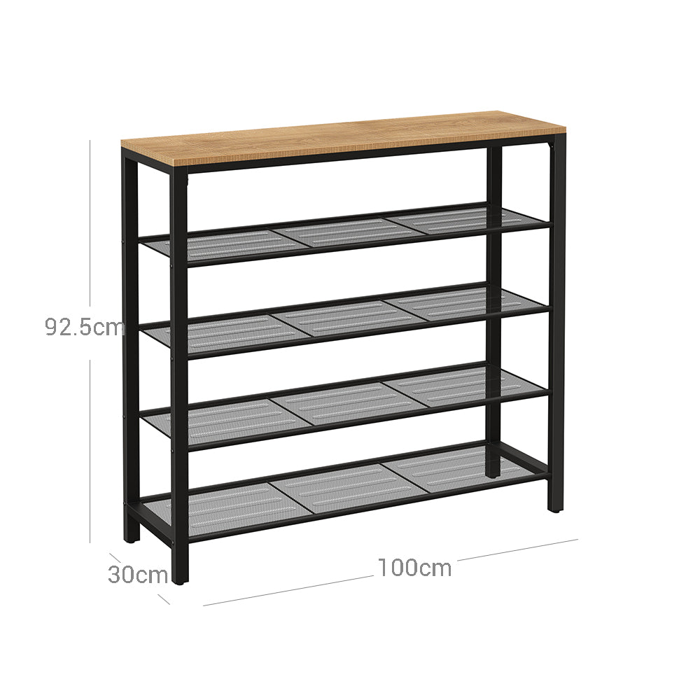 Shoe Rack Honey Brown and BlackS015B05