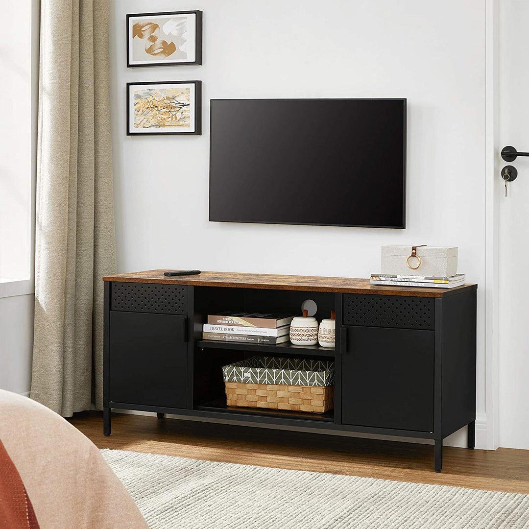 TV Table with 3 Adjustable Shelves