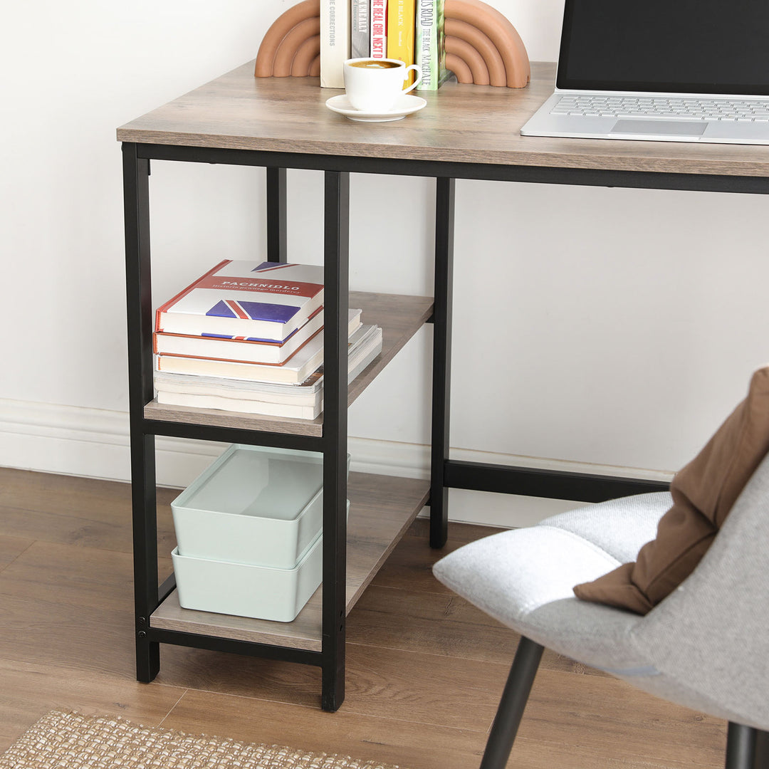 Computer Desk with 2 Shelves