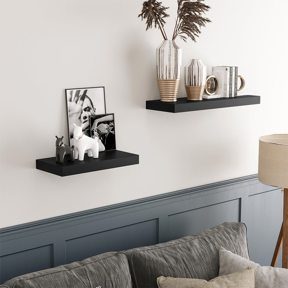 Floating Shelf 40 cm Black