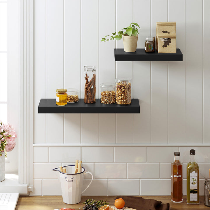 Floating Shelf 40 cm Black