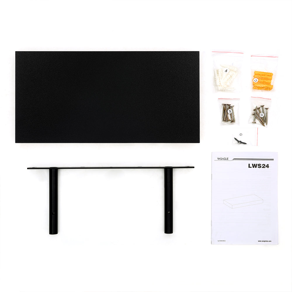 Floating Shelf 40 cm Black