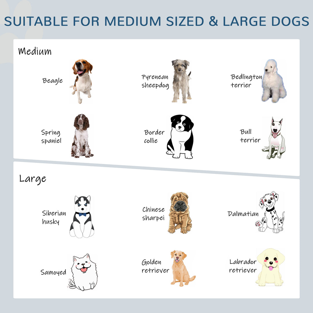 Raised Dog Bowls with Stand, Pet Feeder for Large Medium Dogs, Dog Bowl Stand, Oak