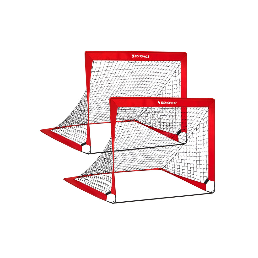 Folding Children's Soccer Goal Set of 2 Red