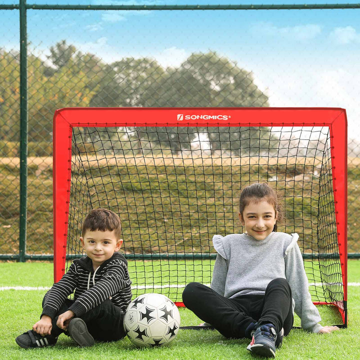 Folding Children's Soccer Goal Set of 2 Red