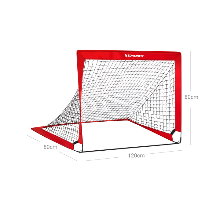 Folding Children's Soccer Goal Set of 2 Red