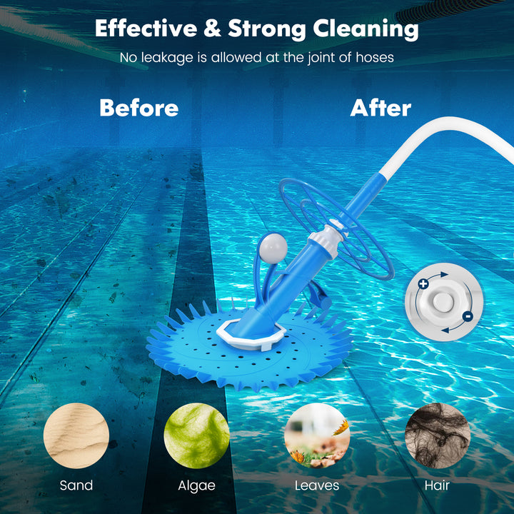 Upgraded Automatic Pool Cleaner with 36-Fin Disc