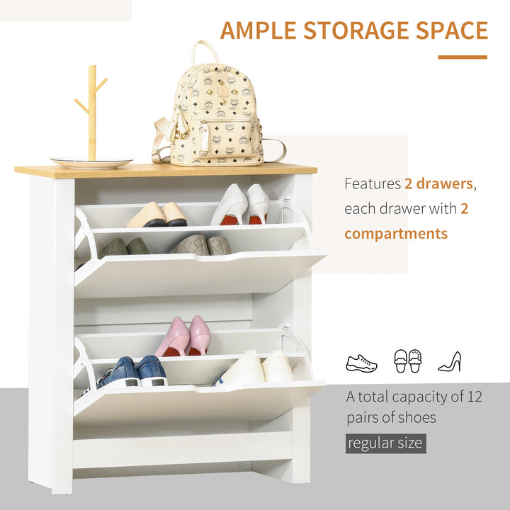 Shoe Storage Cabinet Modern Stylish Unit Furniture White