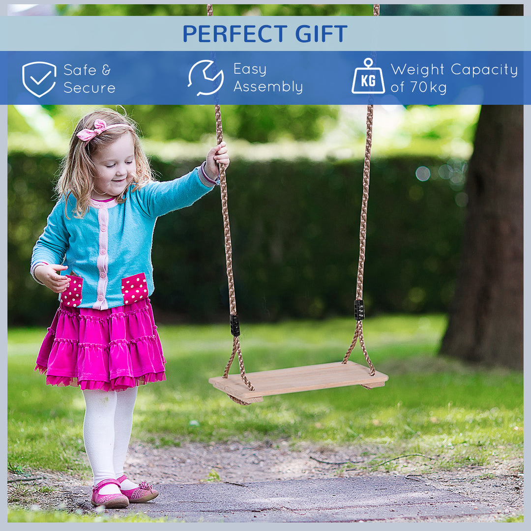 Wooden Garden Swing Seat Outdoor Pine Wood Swing Chair Adults &amp; Kids Adults