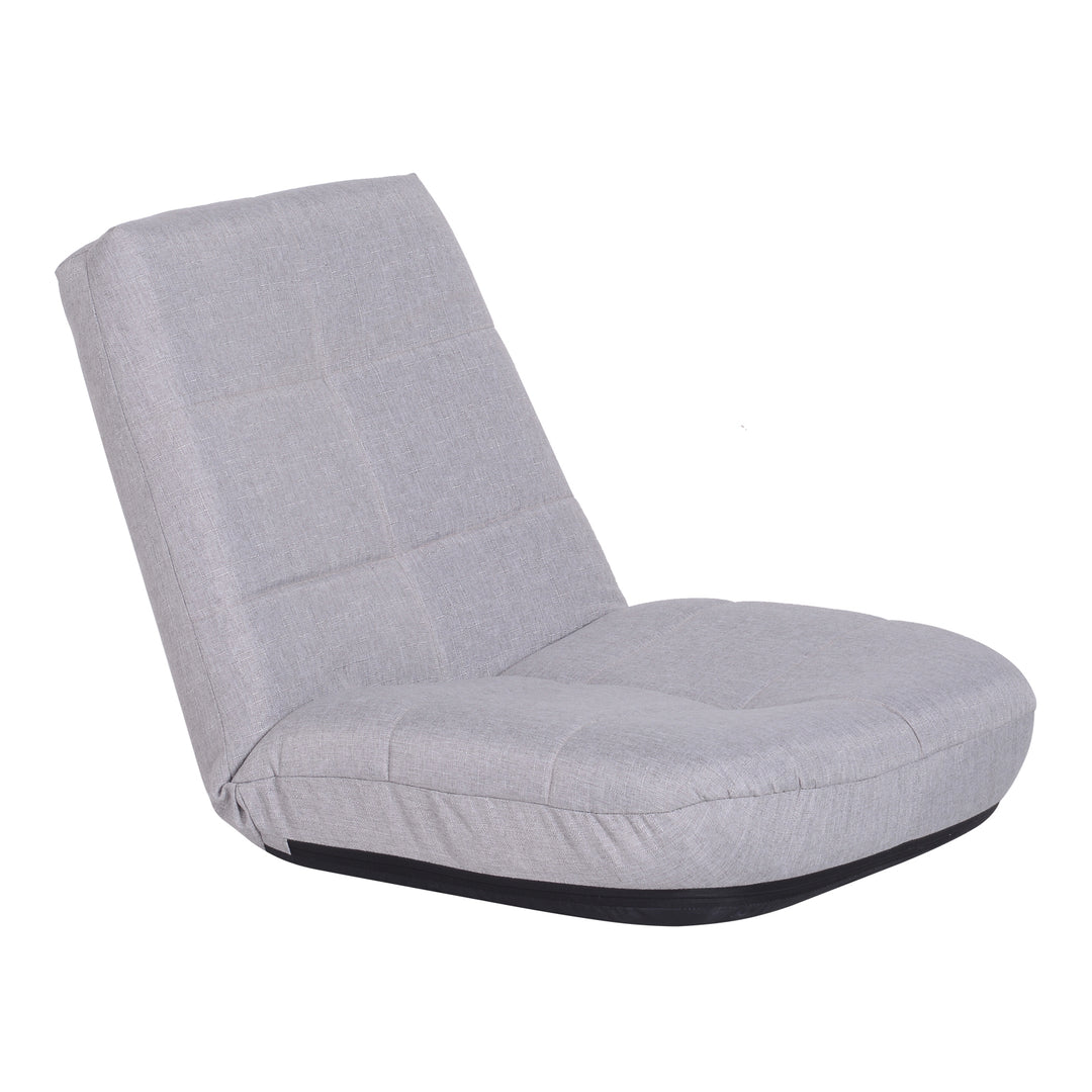 Floor Lazy Sofa Chair 5 - Position Adjustable Recliner 180 Degree Swivel Legless Linen Seater Thick Padding High Density Comfort Reclining