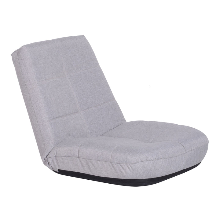 Floor Lazy Sofa Chair 5 - Position Adjustable Recliner 180 Degree Swivel Legless Linen Seater Thick Padding High Density Comfort Reclining