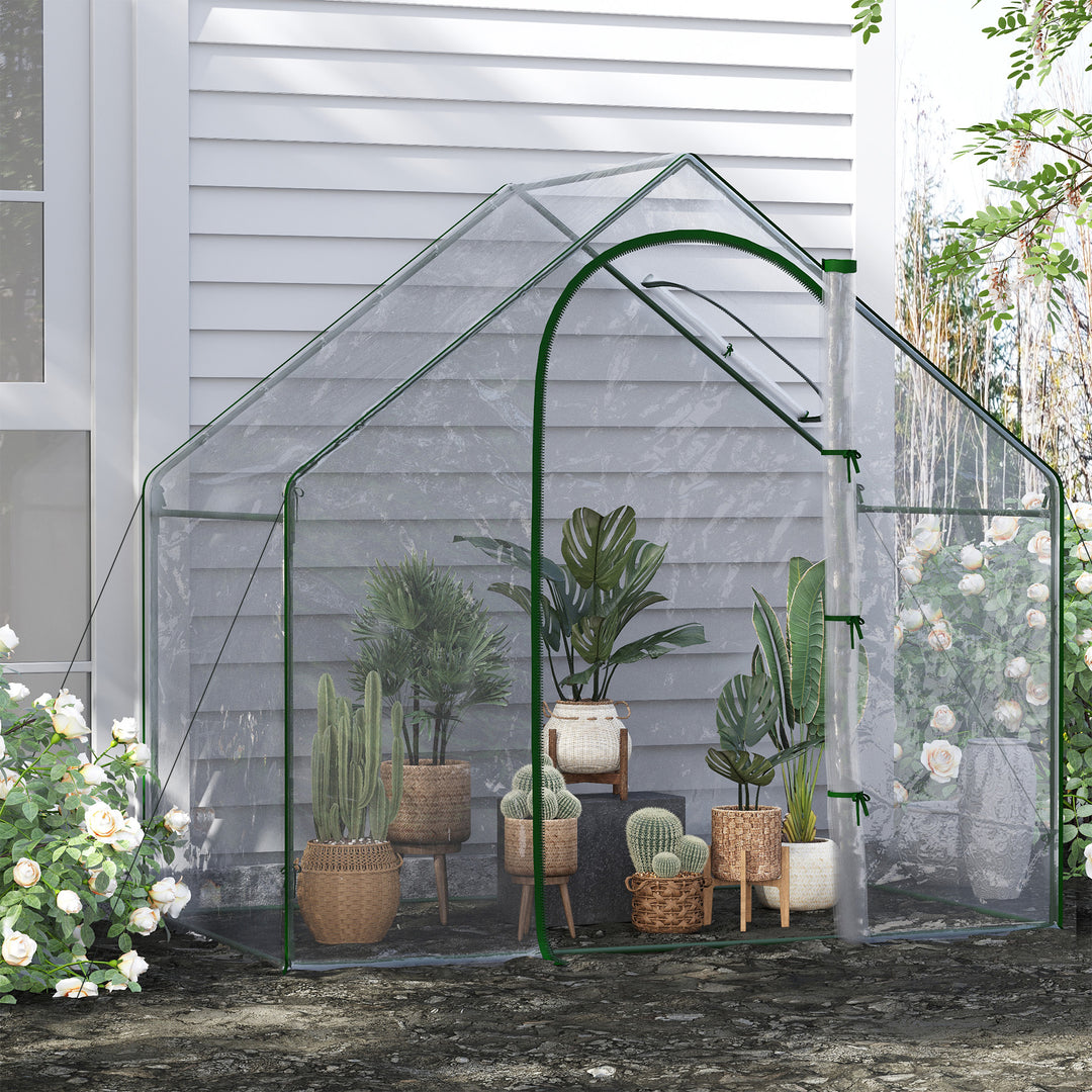 Walk In PVC Greenhouse Garden Outdoor Flower Planter Steel Frame w/Zipped Door 180 x 100 x 168CM