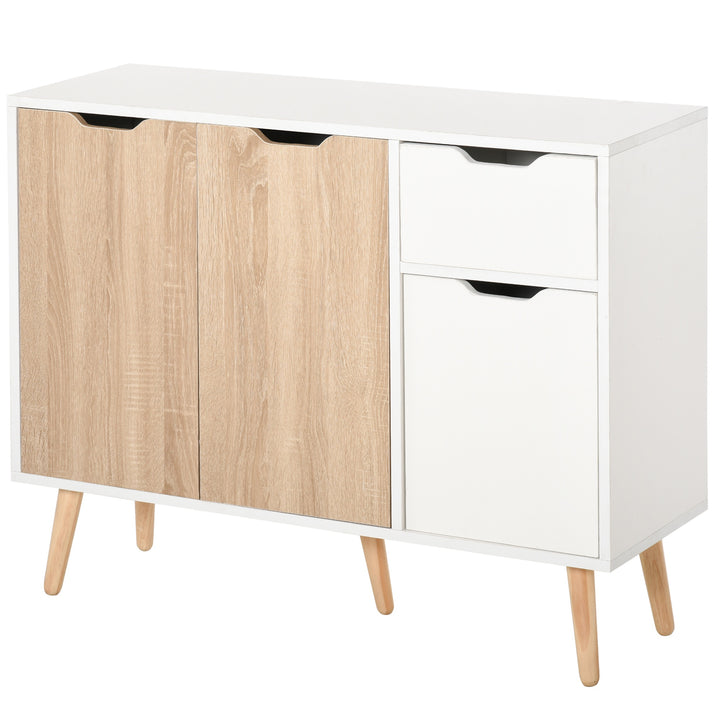 Sideboard Floor Standing Storage Cabinet with Drawer for Bedroom, Living Room, Home Office, Natural