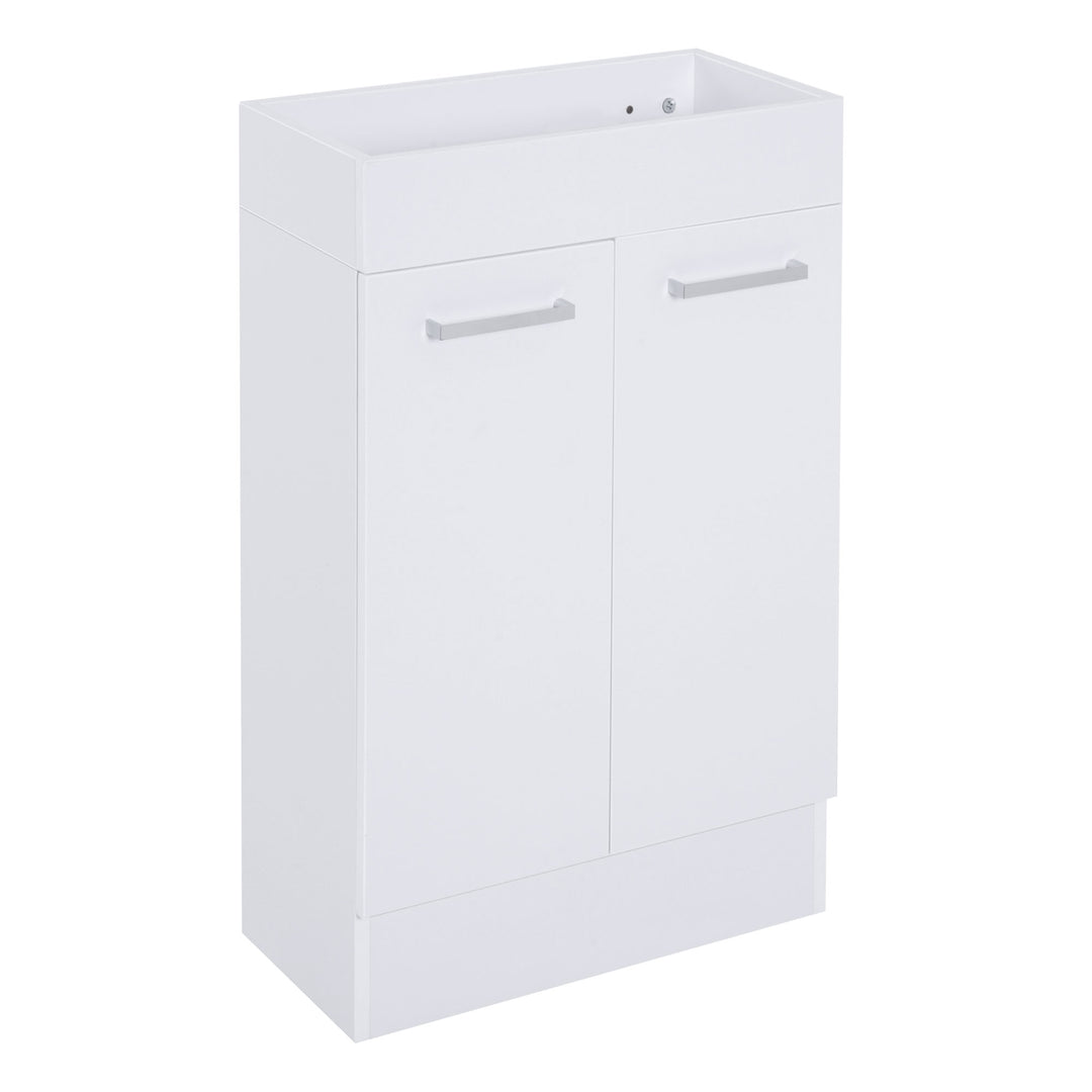 kleankin 500mm Freestanding Vanity Unit Under Sink Bathroom Vanity w/Ceramic Basin & Storage Cabinet Home Furniture-White