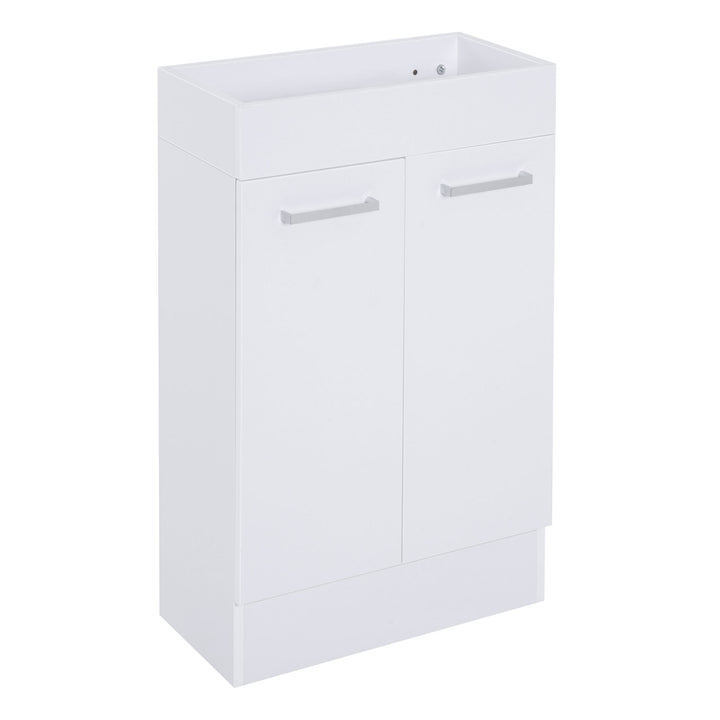 kleankin 500mm Freestanding Vanity Unit Under Sink Bathroom Vanity w/Ceramic Basin & Storage Cabinet Home Furniture-White