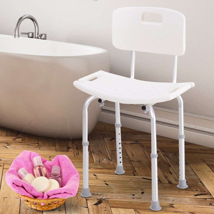 Bath Chair Shower Stool Safety Seat Bathroom Adjustable Positions Elderly Aids