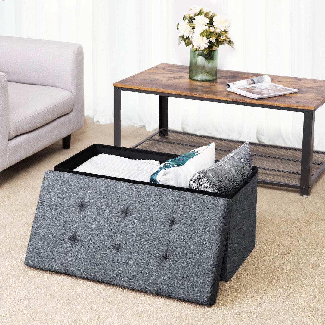 Fabric Storage Ottoman