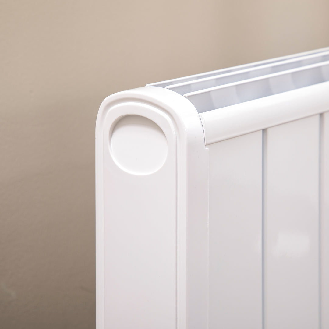 Convector Radiator Heater, Quiet Panel Heater, Freestanding or Wall-mounted Portable Electric Heater with Window Opening Detection White