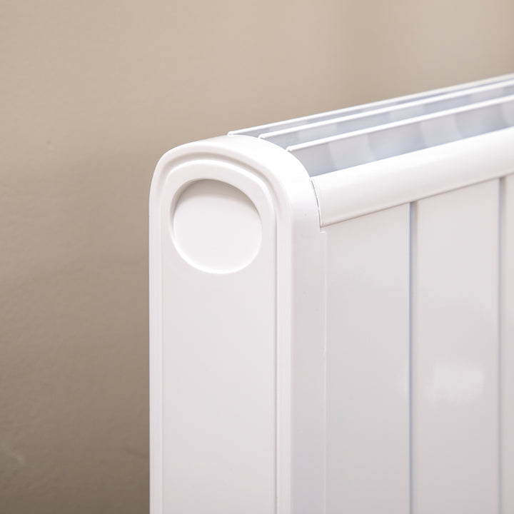 Convector Radiator Heater, Quiet Panel Heater, Freestanding or Wall-mounted Portable Electric Heater with Window Opening Detection White