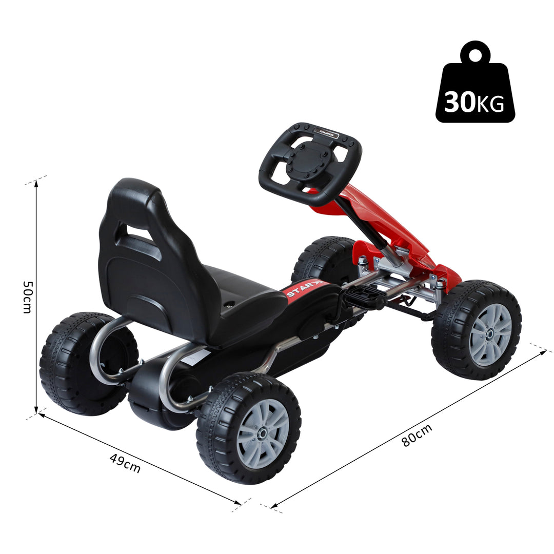 Kids Children Pedal Go Kart Ride On Car Toys Scooter Black &amp; Red