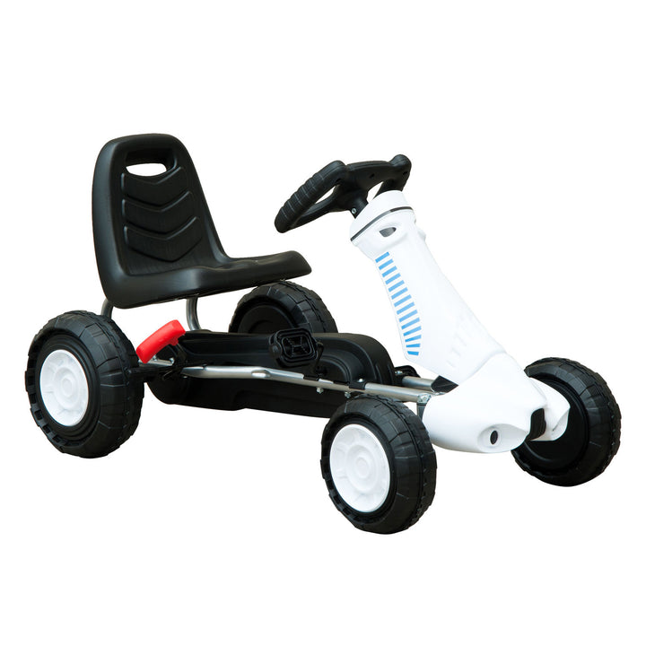 Pedal Go Kart Toy for Kids with Rubber Wheels Outdoor Race