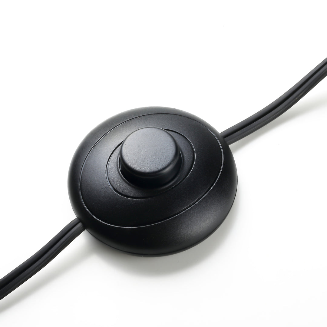 Modern Floor Lamp Metal Frame Sphere Light w/ Pedal Switch Unique Standing Beautiful Furnishing for Home Office Living Room, Black